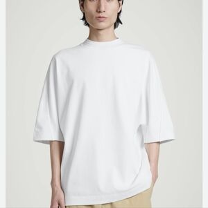 COS CP Unisex Heavyweight Cotton Linen Oversized Tee Size M WHITE